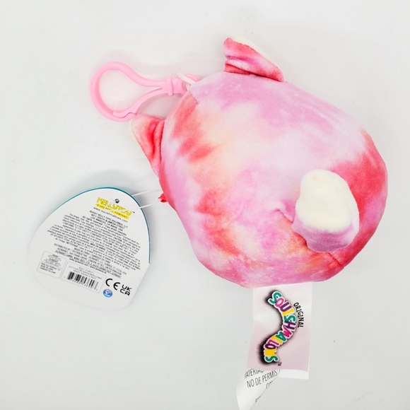 3.5" Squishmallow Sabine Fox pink clip Sassy squad KellyToy soft plush - Picture 2 of 2